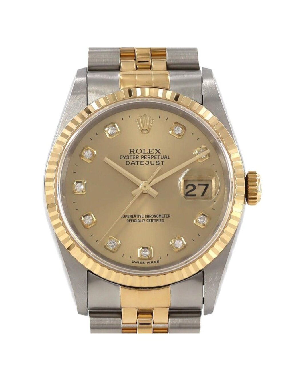 Rolex Datejust Stainless Steel Yellow Gold Automatic Watch